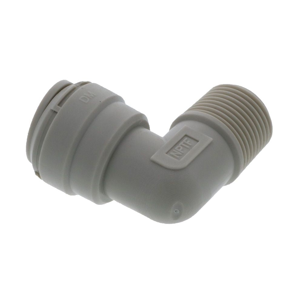 DMfit Elbow Male Connector 1/2 Pushin x 3/8 NPTF North American Rain Systems