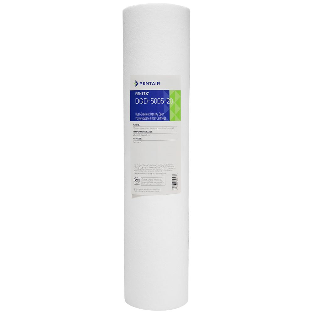 Pentek 155358-43, DGD-5005-20, 4.5" X 20" Big Blue Filter, 50/5 Micron